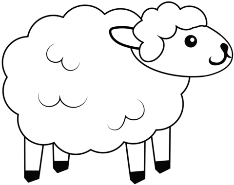 Cute Ram Coloring Page